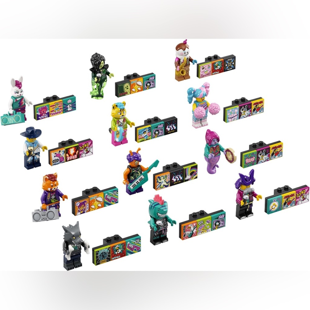 LEGO Complete set of 12 Vidiyo Bandmates Series 1 43101 New